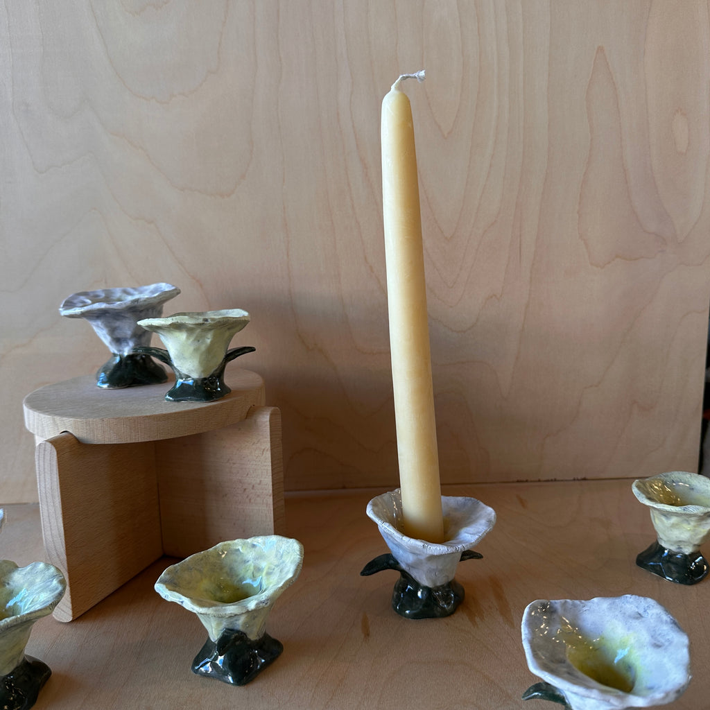 Studio Jane - Ceramic Flower Candlestick Holder - Shop Duet