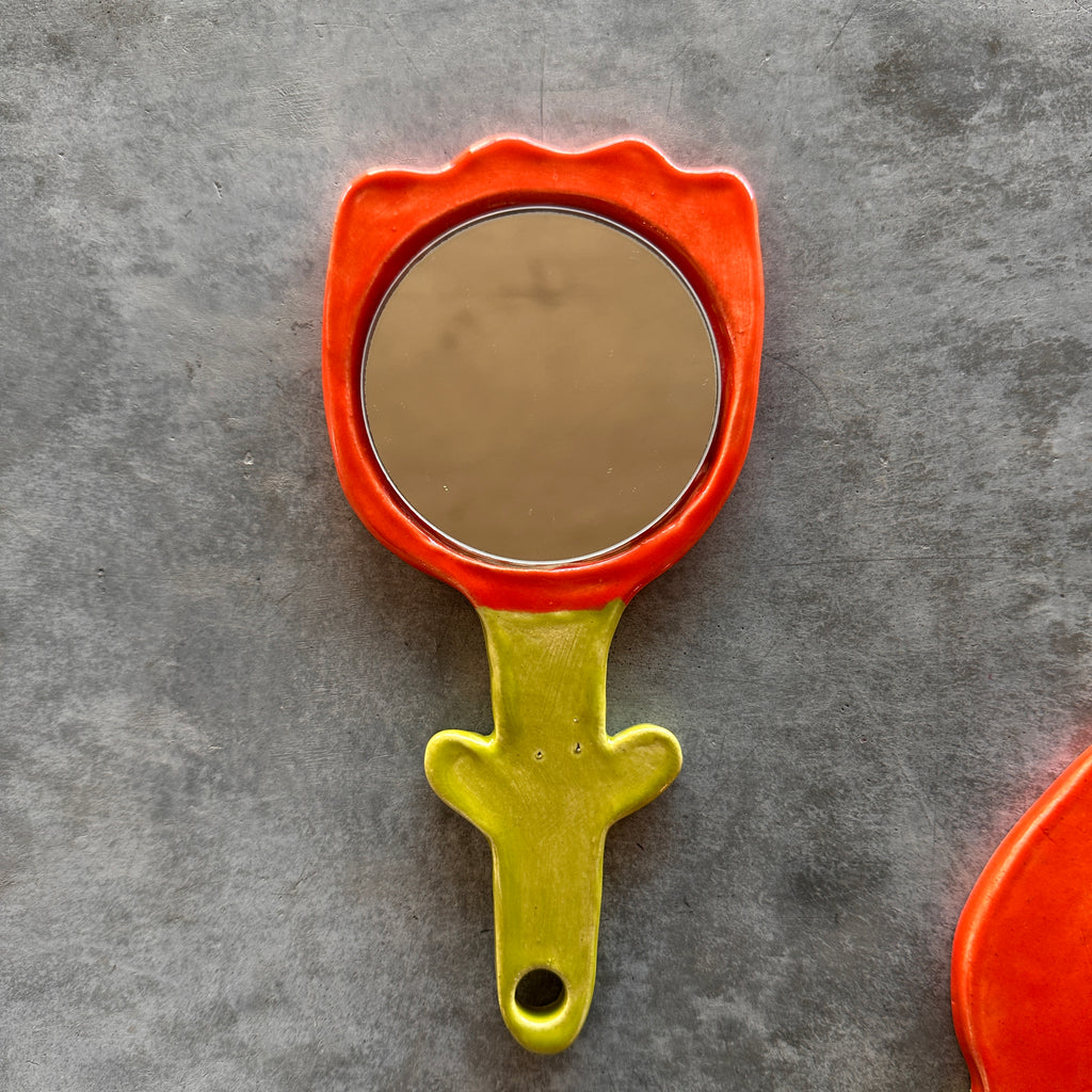 Studio Jane - Ceramic Flower Hand Mirror - Shop Duet