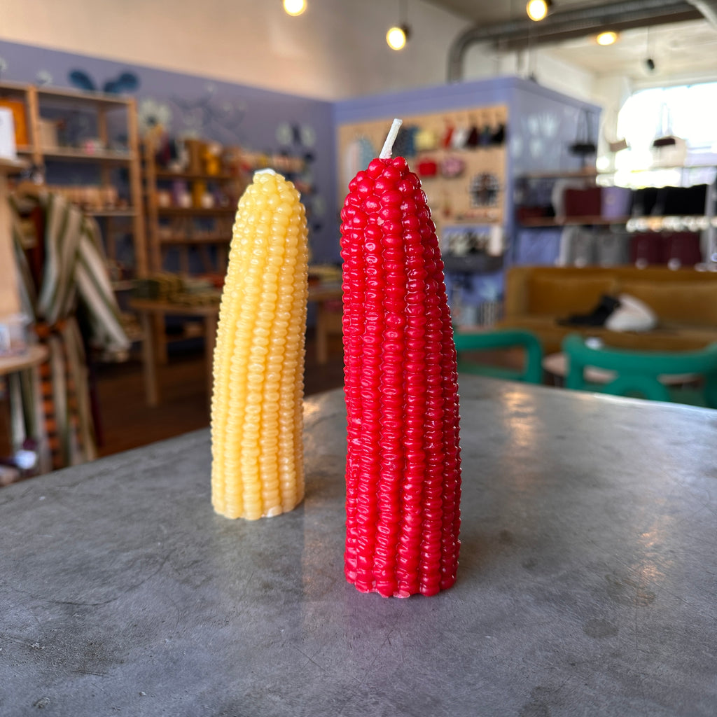 Happy Organics - Corn Beeswax Candle - Shop Duet