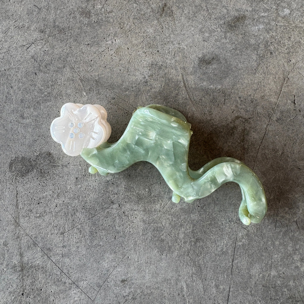 Winona Irene - White Orange Blossom Hair Claw - Shop Duet