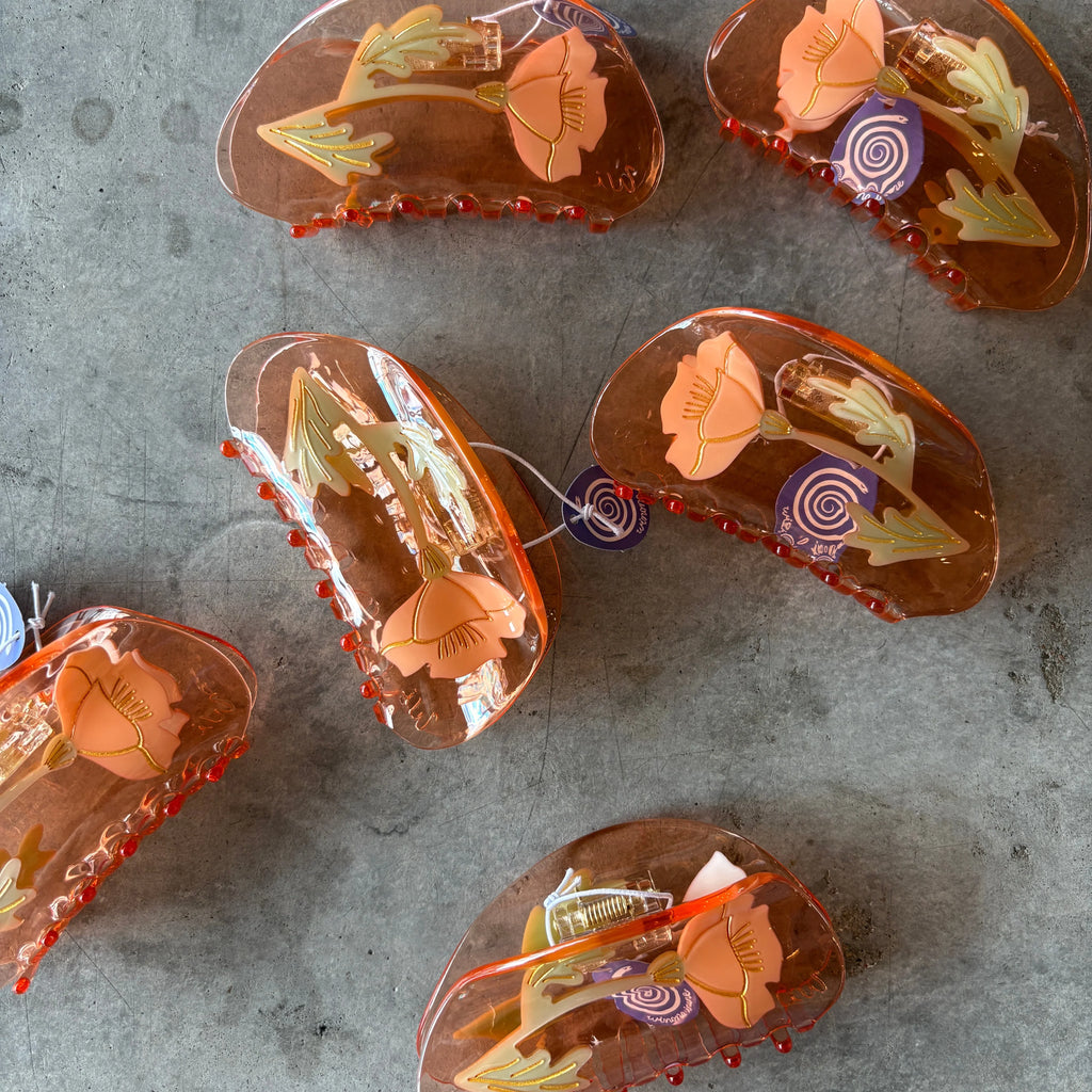 Winona Irene - California Poppy Hair Claw - Shop Duet