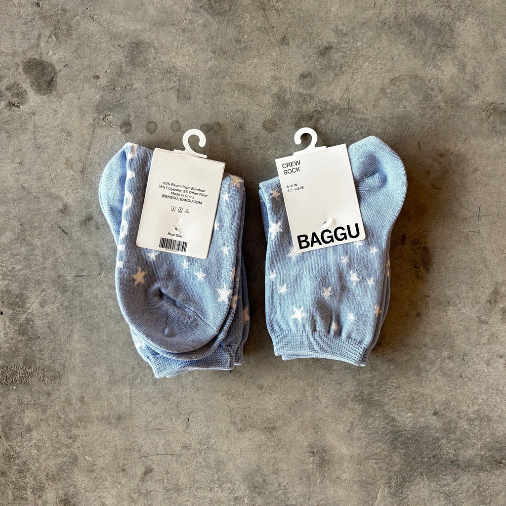 Baggu - Crew Sock - Blue Star - Shop Duet