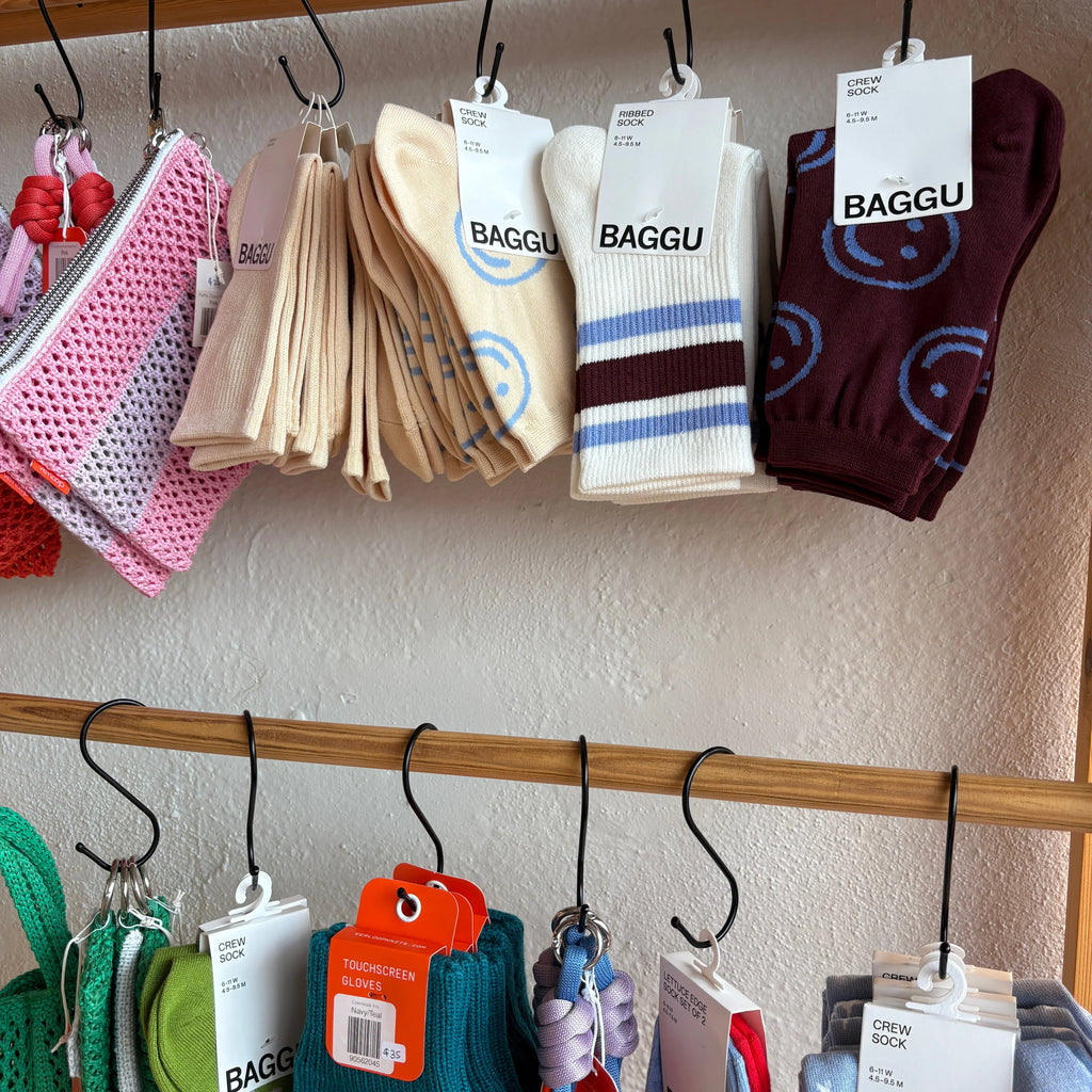 Baggu - Crew Sock - Mahogany Happy - Shop Duet