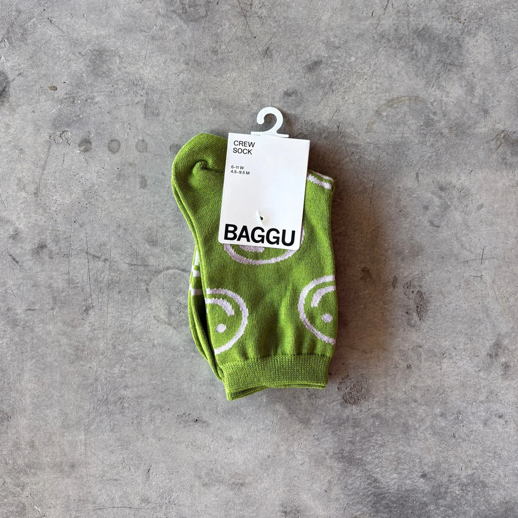 Baggu - Crew Sock - Pear Happy - Shop Duet