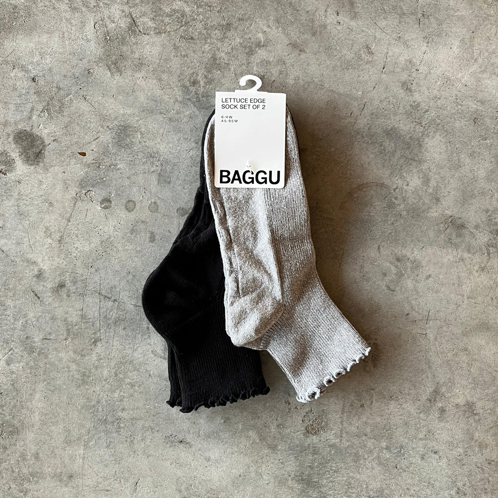 Baggu - Lettuce Edge Sock Set of 2 - Shop Duet
