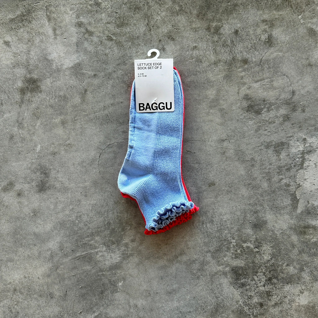 Baggu - Lettuce Edge Sock Set of 2 - Shop Duet