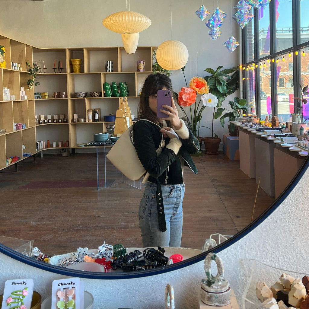 Baggu - Mini Recycled Leather Shoulder Bag - Shop Duet