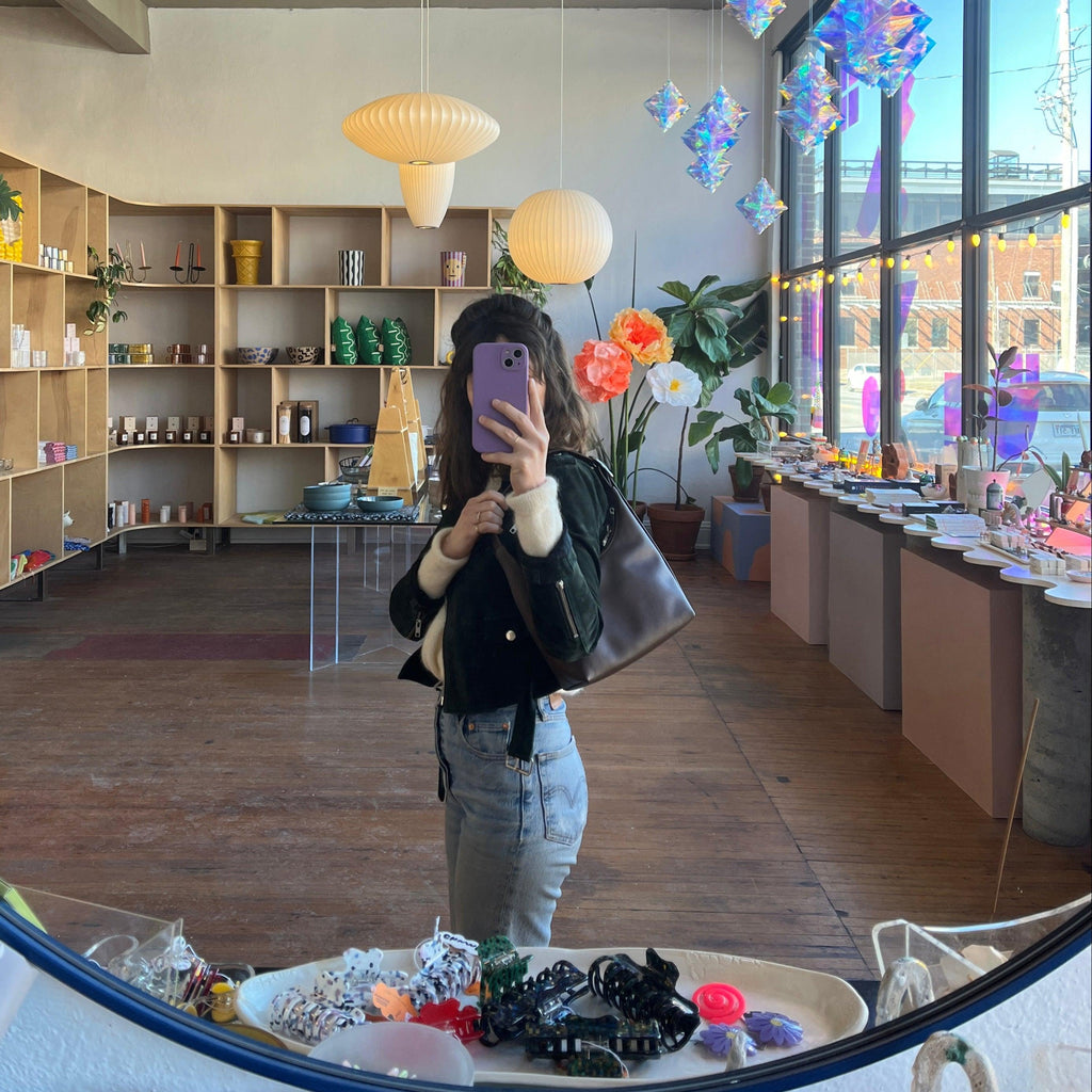 Baggu - Mini Recycled Leather Shoulder Bag - Shop Duet