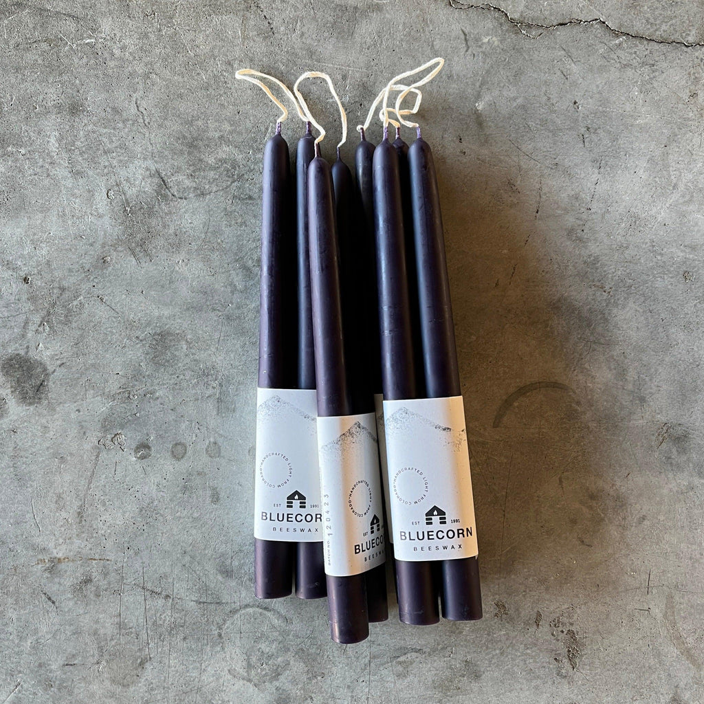 Bluecorn Candles - Hand-Dipped Beeswax Taper Candles - Shop Duet
