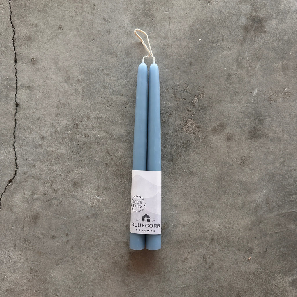 Bluecorn Candles - Hand-Dipped Beeswax Taper Candles - Shop Duet