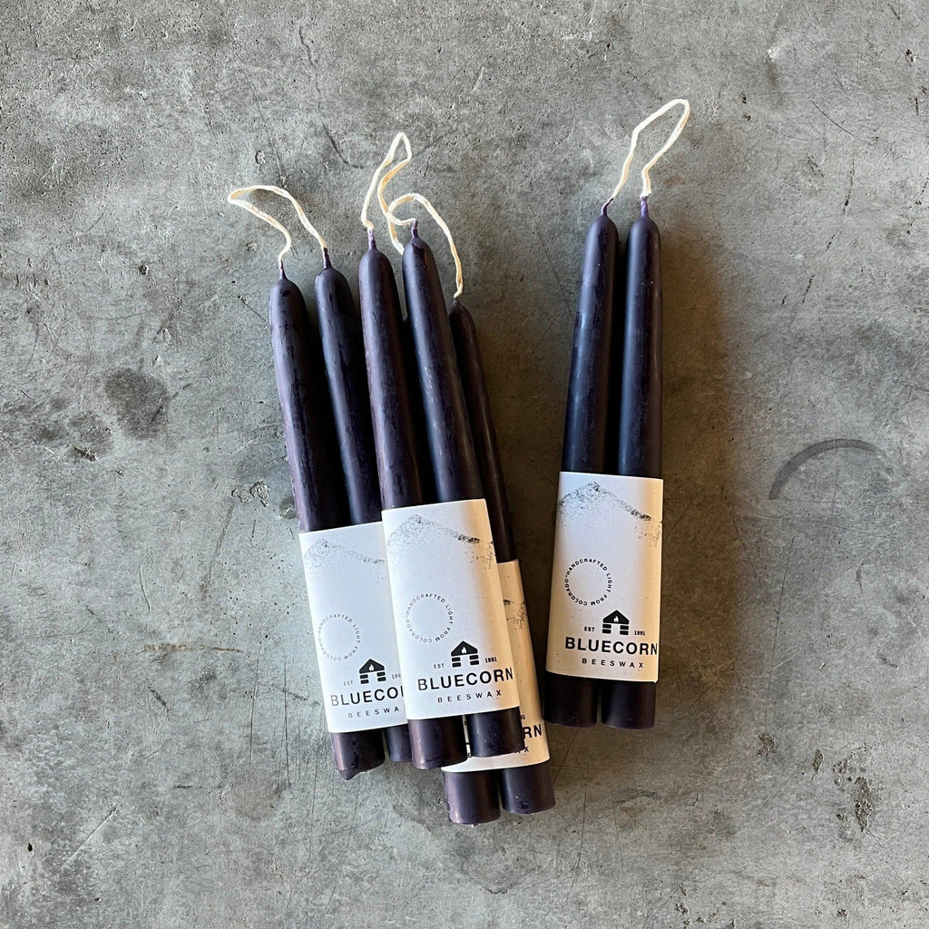Bluecorn Candles - Hand-Dipped Beeswax Taper Candles - Shop Duet