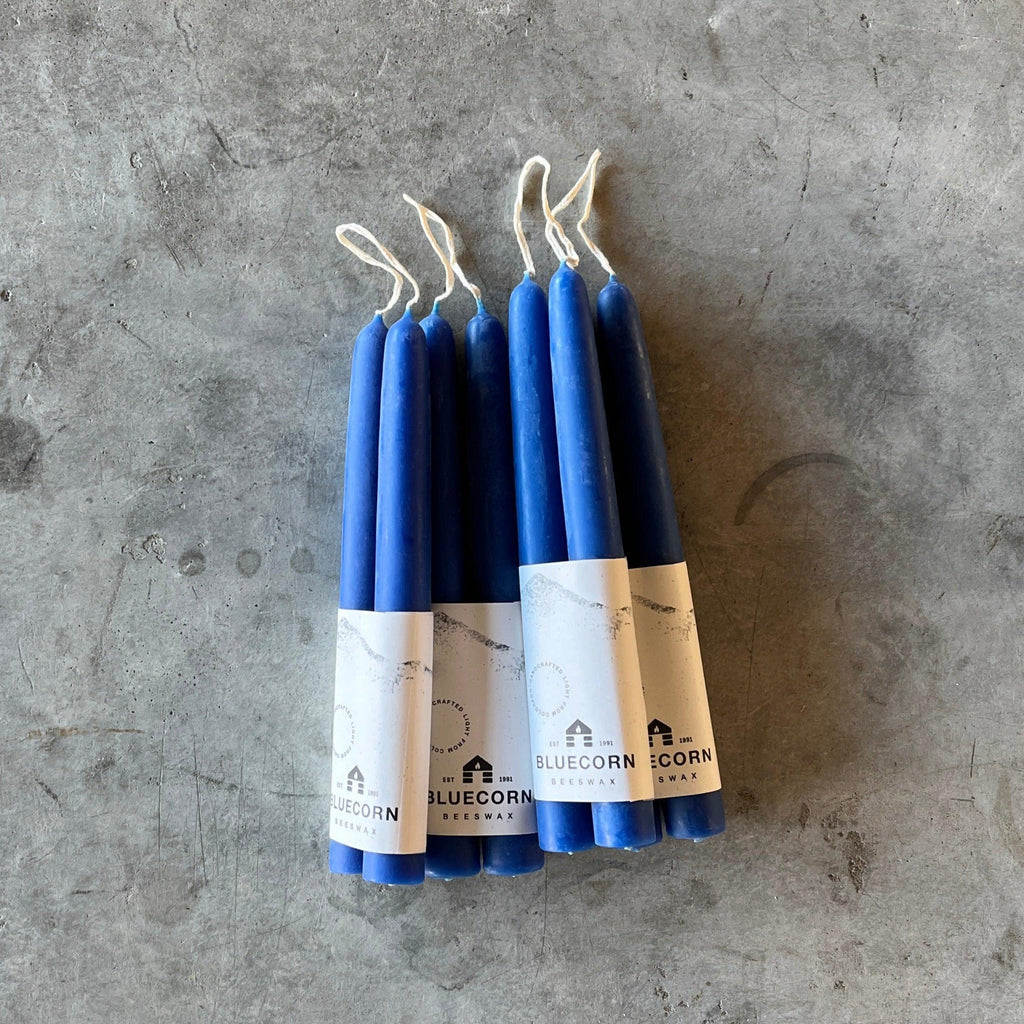 Bluecorn Candles - Hand-Dipped Beeswax Taper Candles - Shop Duet