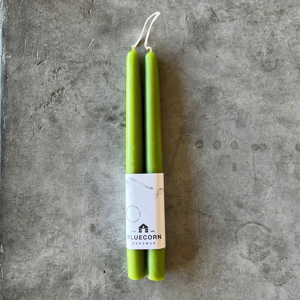 Bluecorn Candles - Hand-Dipped Beeswax Taper Candles - Shop Duet