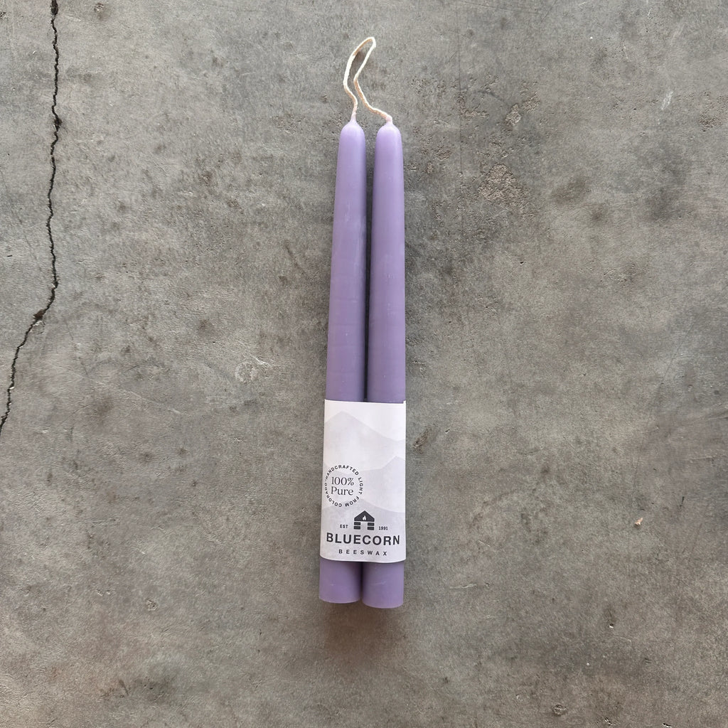 Bluecorn Candles - Hand-Dipped Beeswax Taper Candles - Shop Duet
