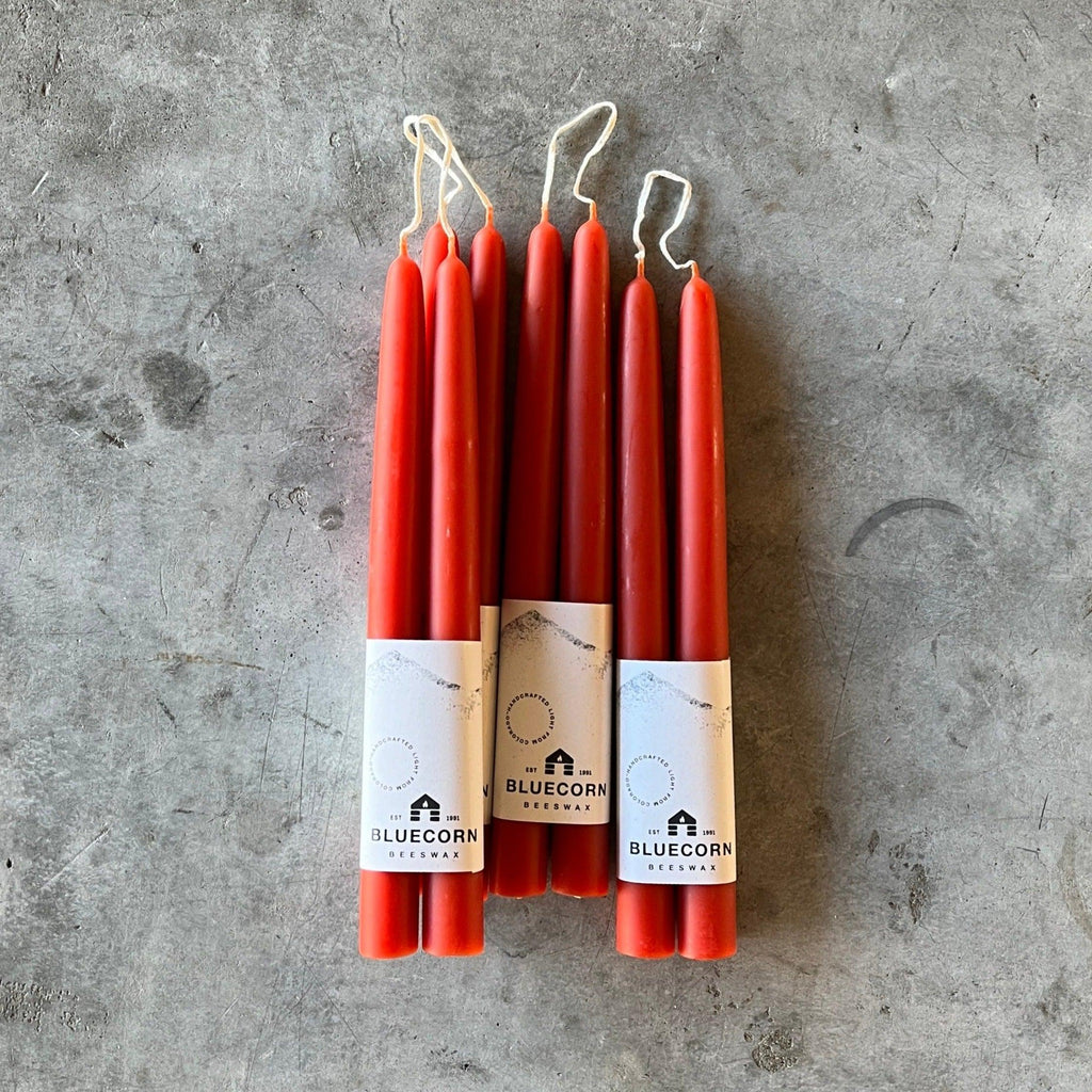 Bluecorn Candles - Hand-Dipped Beeswax Taper Candles - Shop Duet
