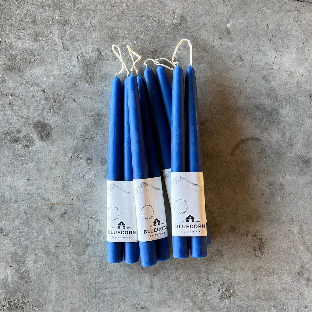Bluecorn Candles - Hand-Dipped Beeswax Taper Candles - Shop Duet