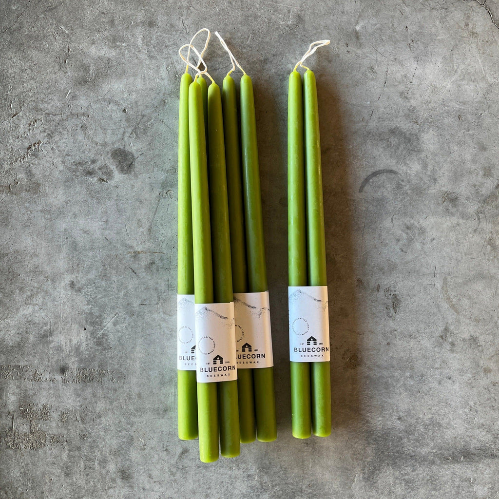 Bluecorn Candles - Hand-Dipped Beeswax Taper Candles - Shop Duet
