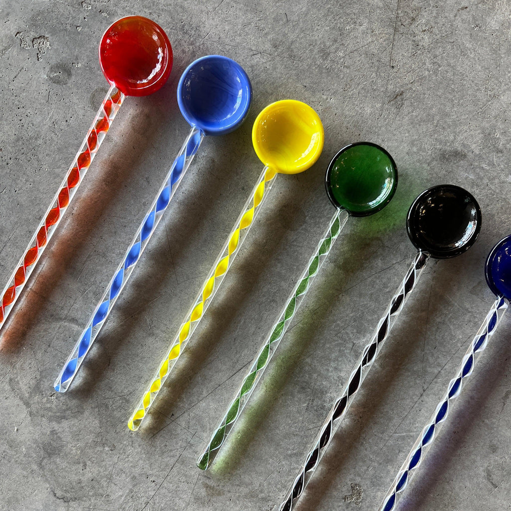 Duet - Colorful Spiral Glass Spoon - Shop Duet