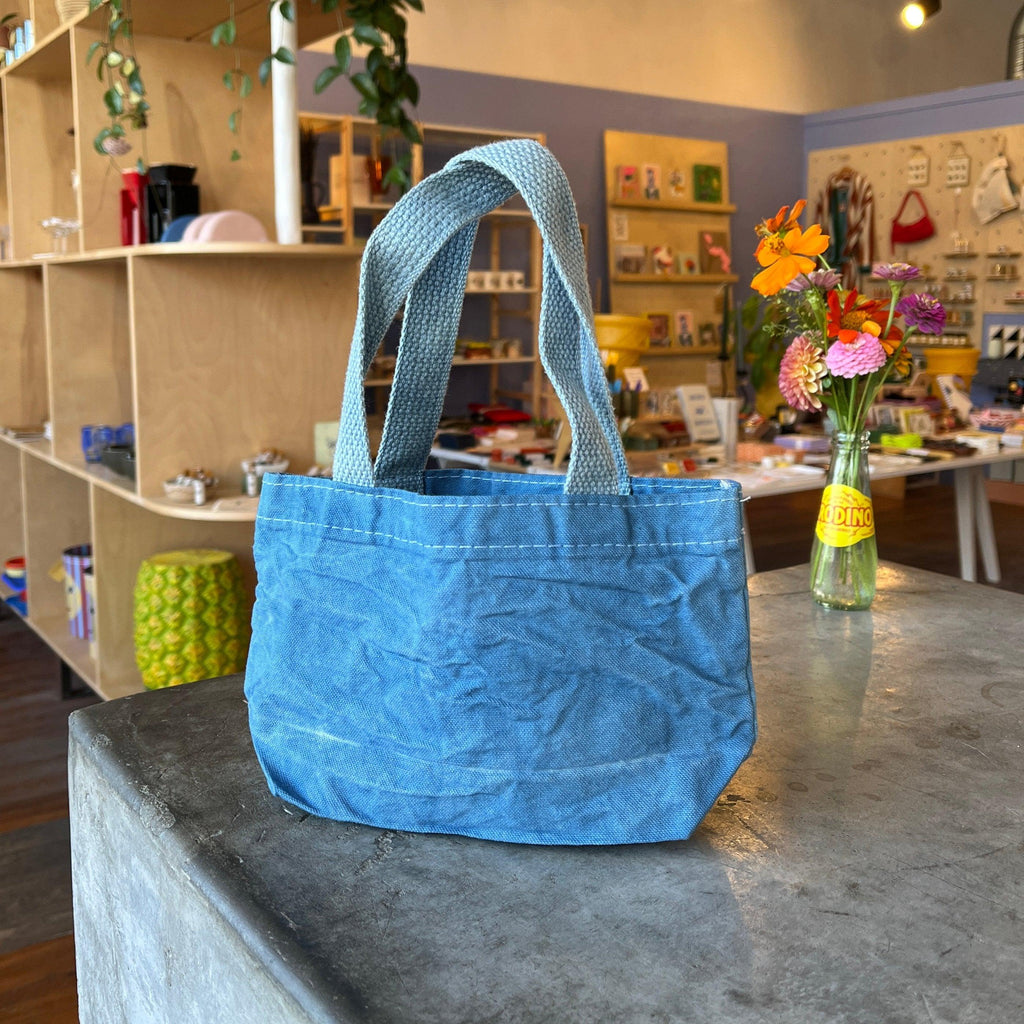 Duet - Indigo Dyed Canvas Mini Tote Bag - Shop Duet