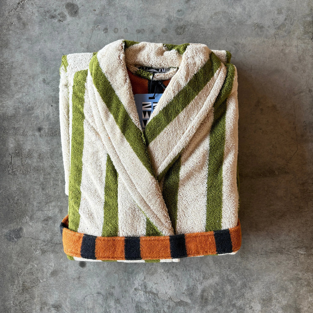 Dusen Dusen - Juniper Stripe Bathrobe - Shop Duet