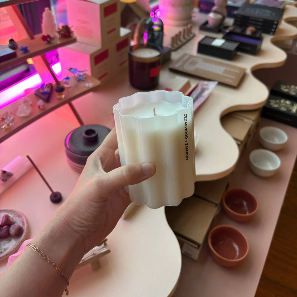 FAZEEK - Cedarwood & Saffron Candle - Shop Duet