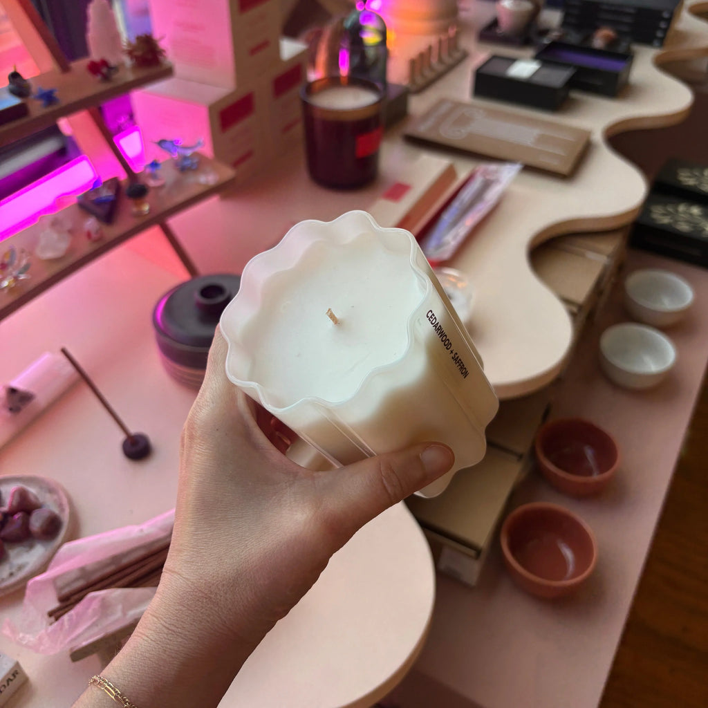 FAZEEK - Cedarwood & Saffron Candle - Shop Duet