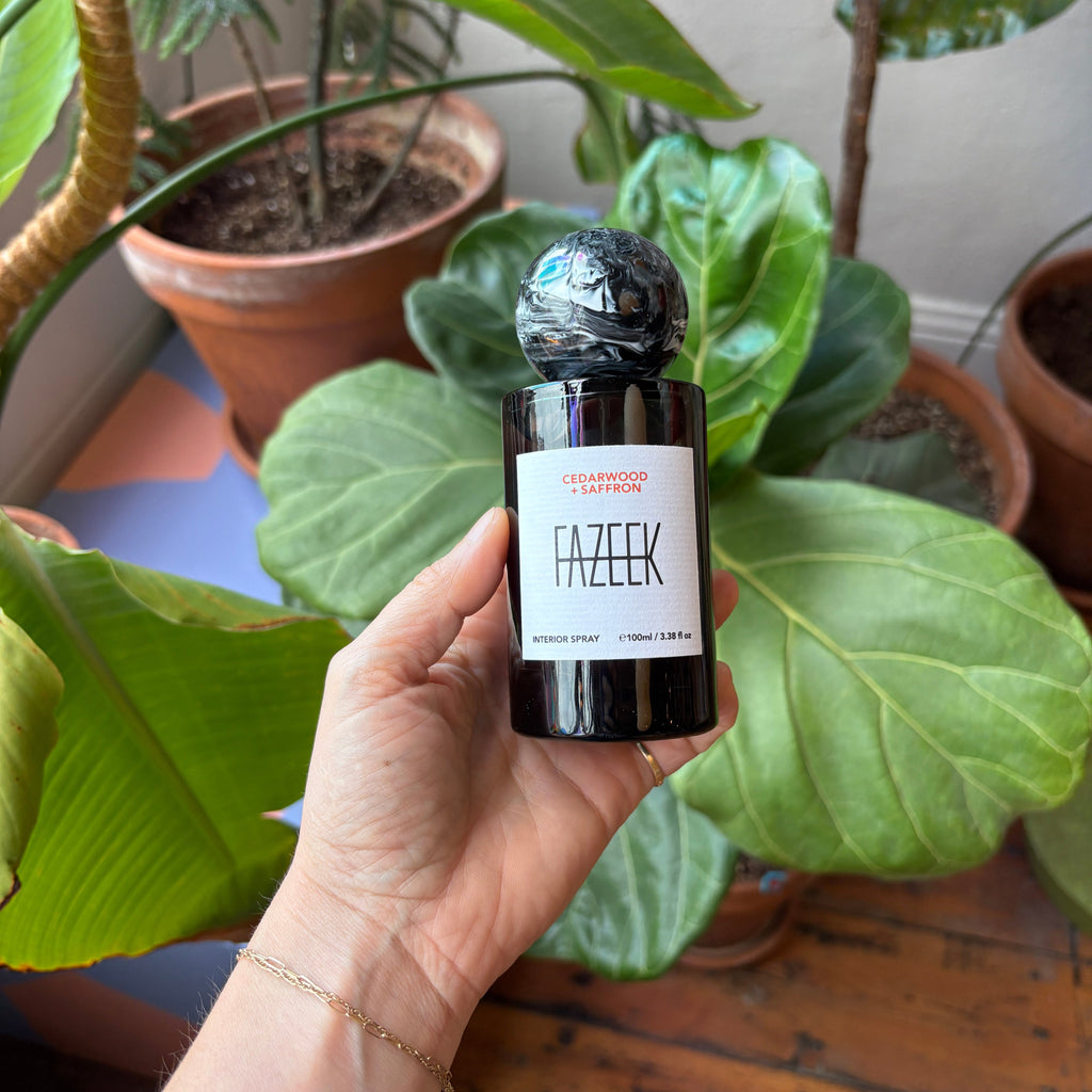 FAZEEK - Cedarwood & Saffron Interior Spray - Shop Duet