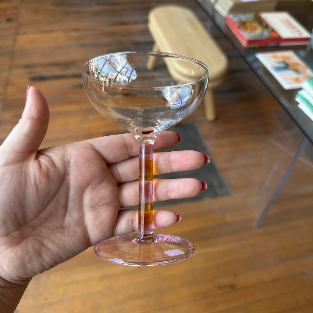 FAZEEK - Striped Coupe Glass Set - Shop Duet