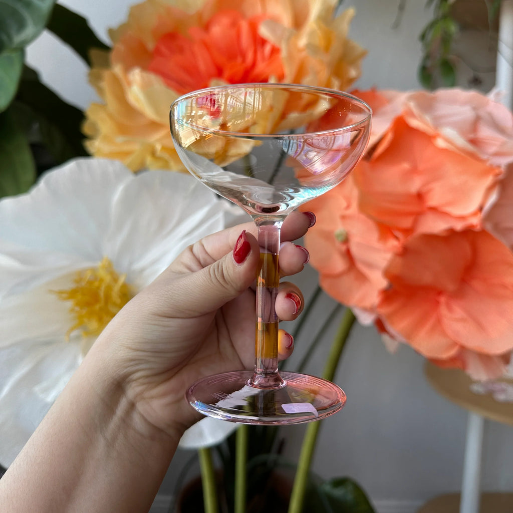 FAZEEK - Striped Coupe Glass Set - Shop Duet