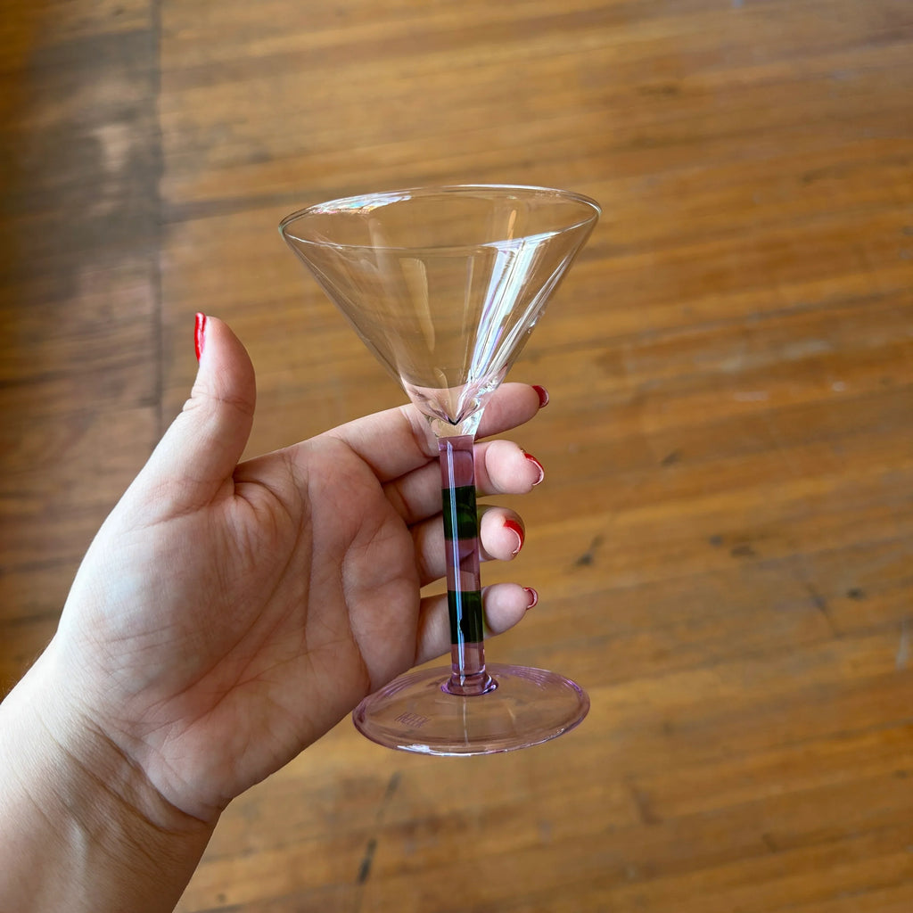 FAZEEK - Striped Martini Glass Set - Shop Duet
