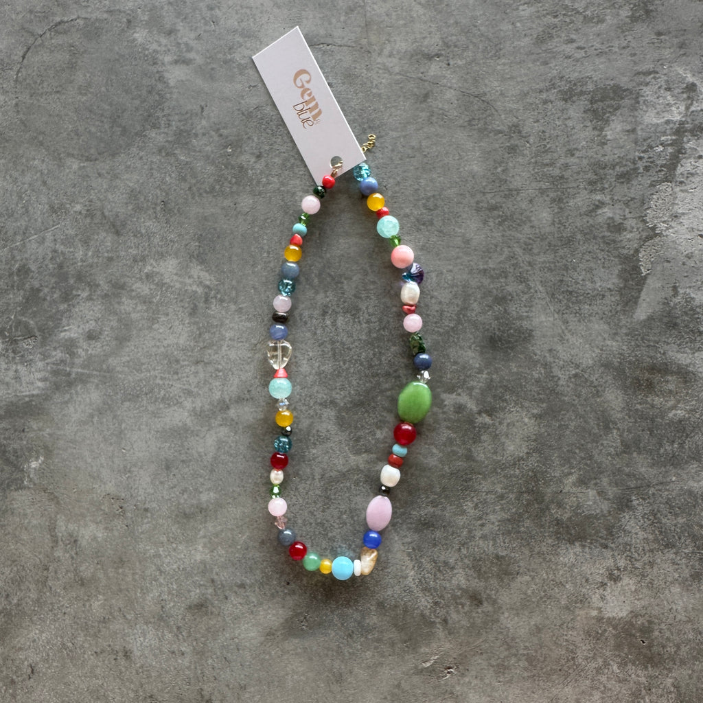 Gem & Blue - Cleo Bead Necklace - Shop Duet