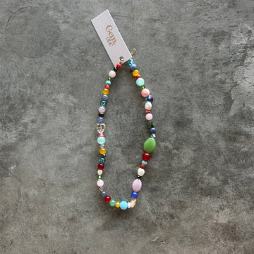 Gem & Blue - Cleo Bead Necklace - Shop Duet