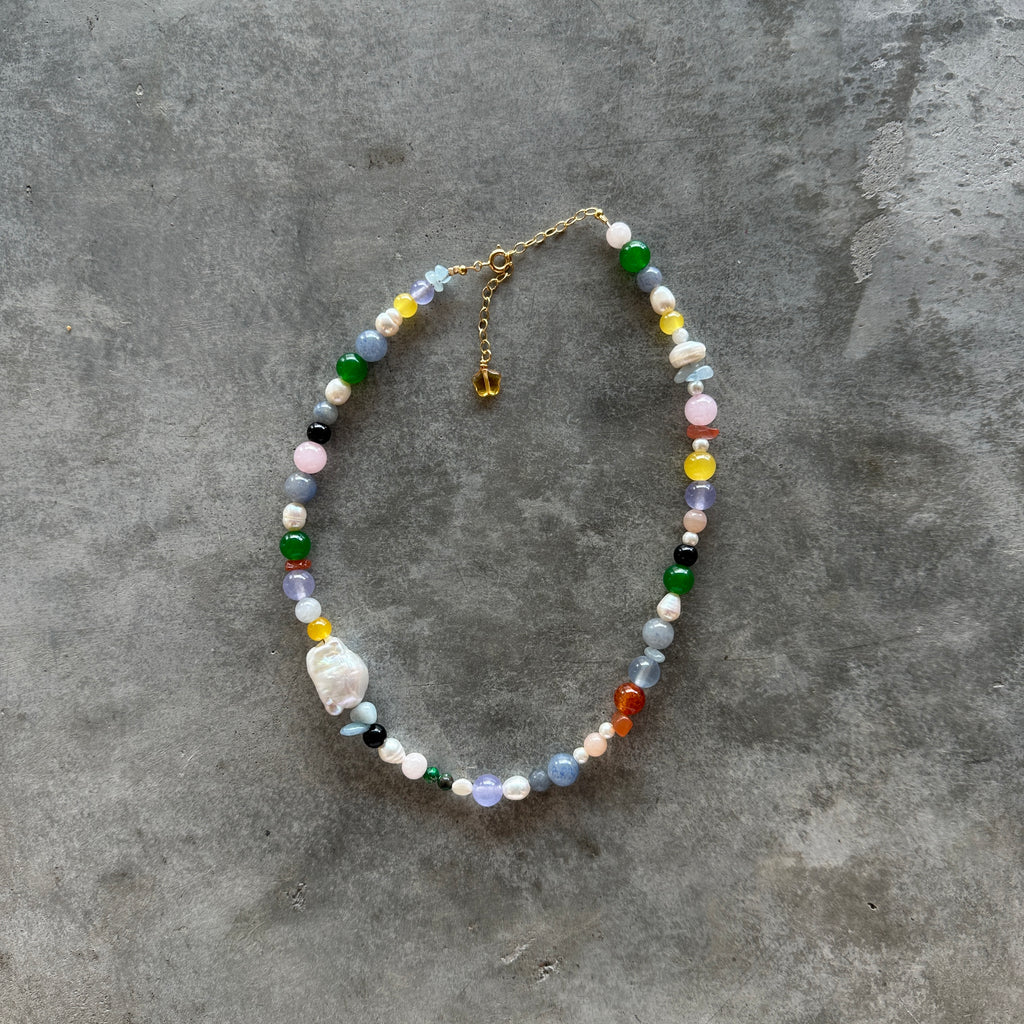 Gem & Blue - Trove Bead Necklace - Shop Duet