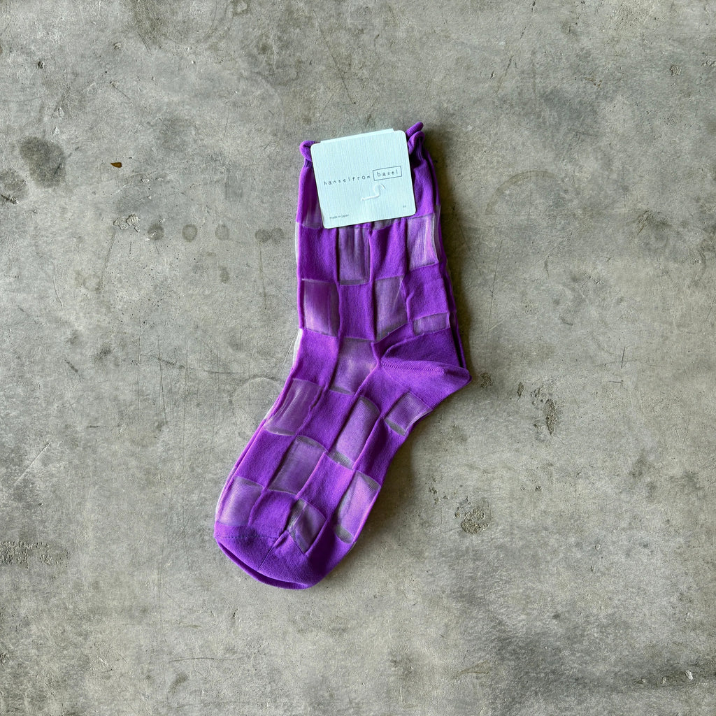 Hansel from Basel - Chucks Sheer Short Crew Sock - Purple - Shop Duet