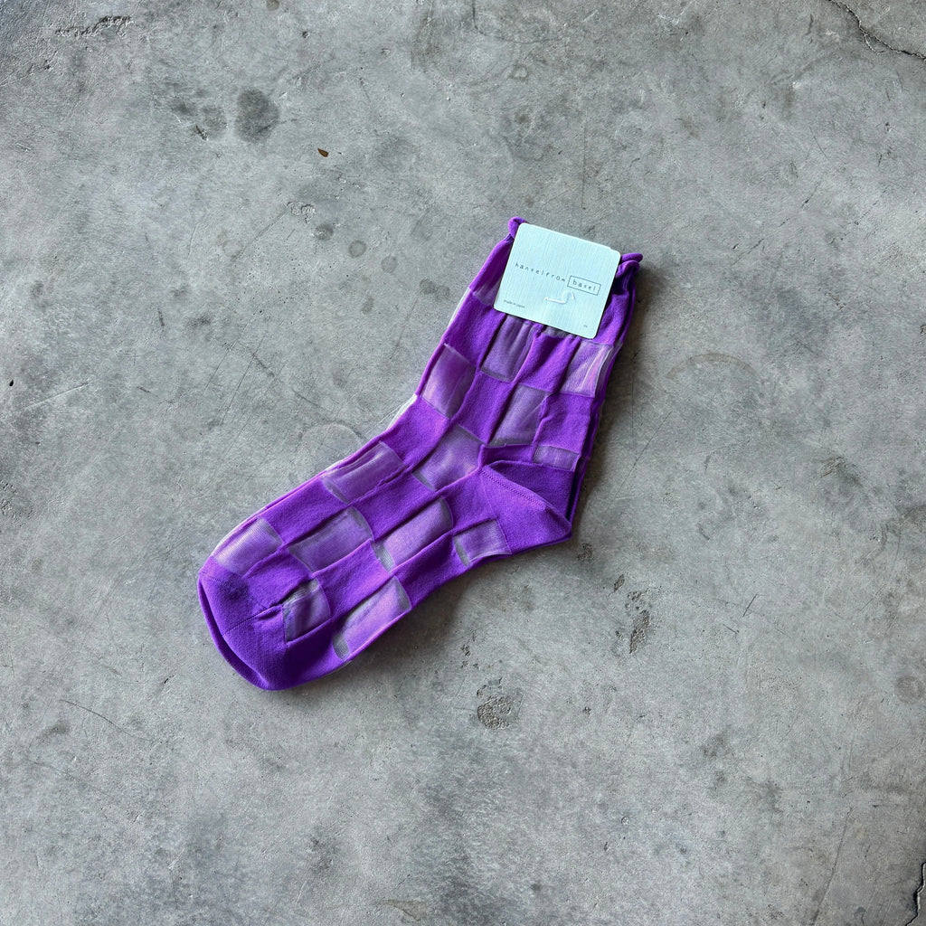 Hansel from Basel - Chucks Sheer Short Crew Sock - Purple - Shop Duet