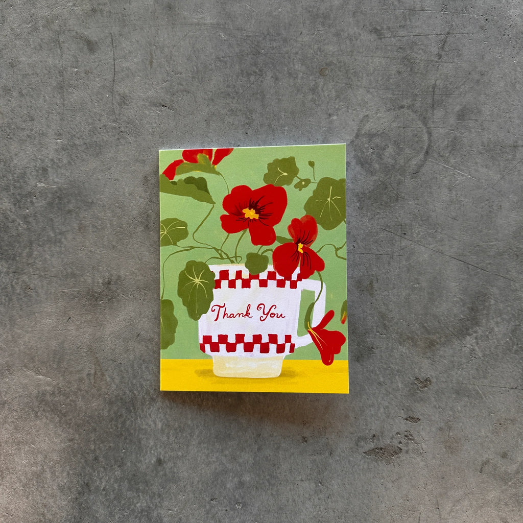 Karen Schipper - Floral Milk Glass Thank You Card - Shop Duet