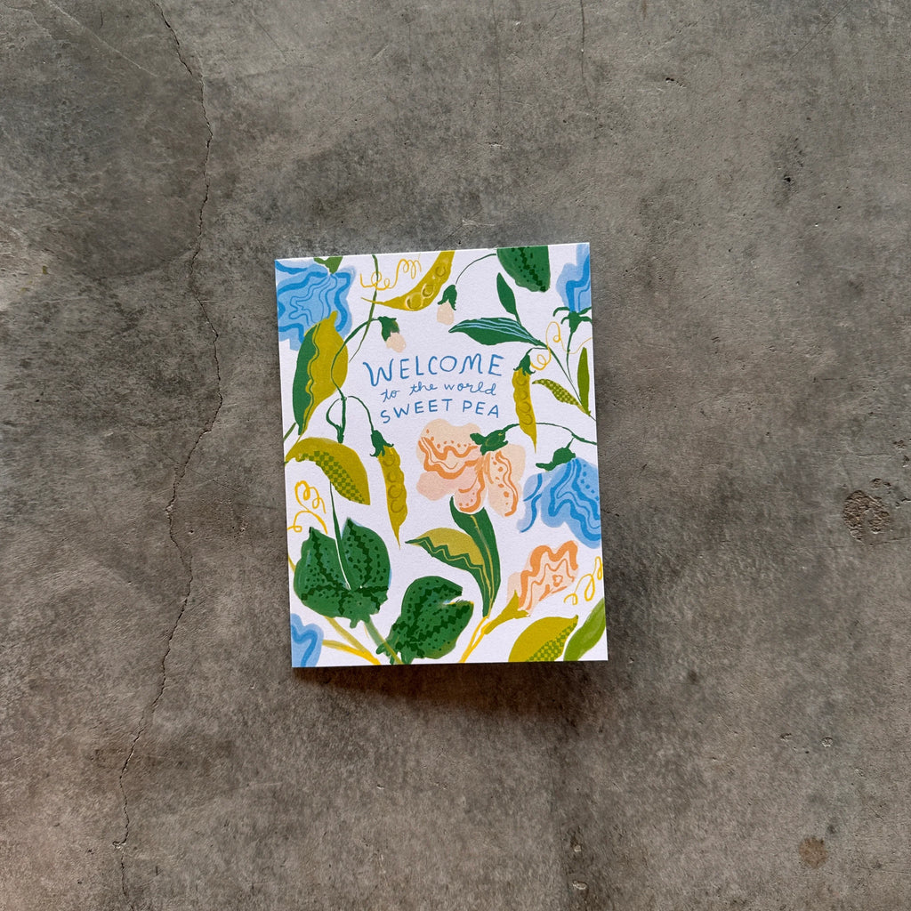 Karen Schipper - Sweet Pea Baby Card - Shop Duet