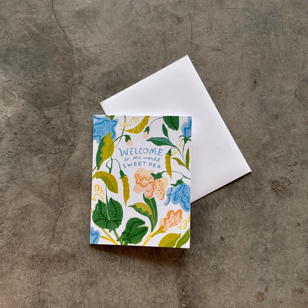 Karen Schipper - Sweet Pea Baby Card - Shop Duet