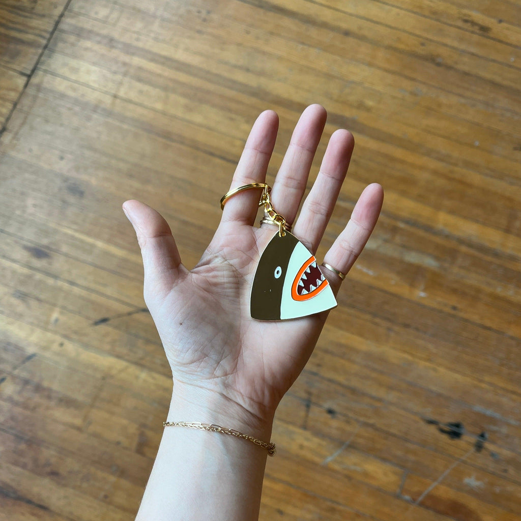 Lorien Stern - Gold Shark Head Keychain - Shop Duet
