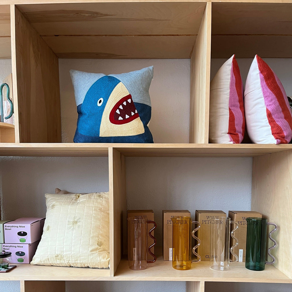 Lorien Stern - Hello Shark Throw Pillow - Shop Duet