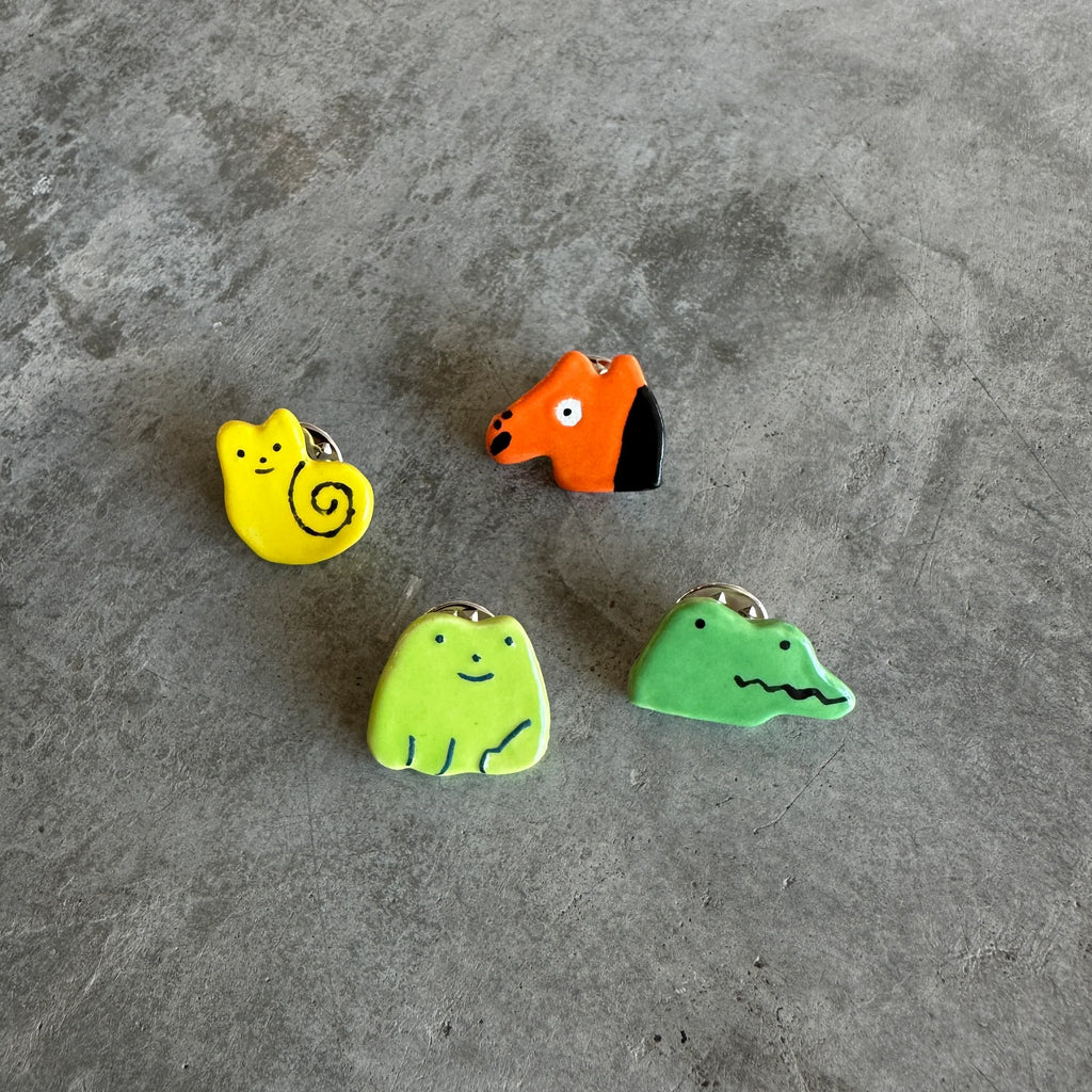 Nice Life - Ceramic Animal Lapel Pins - Shop Duet