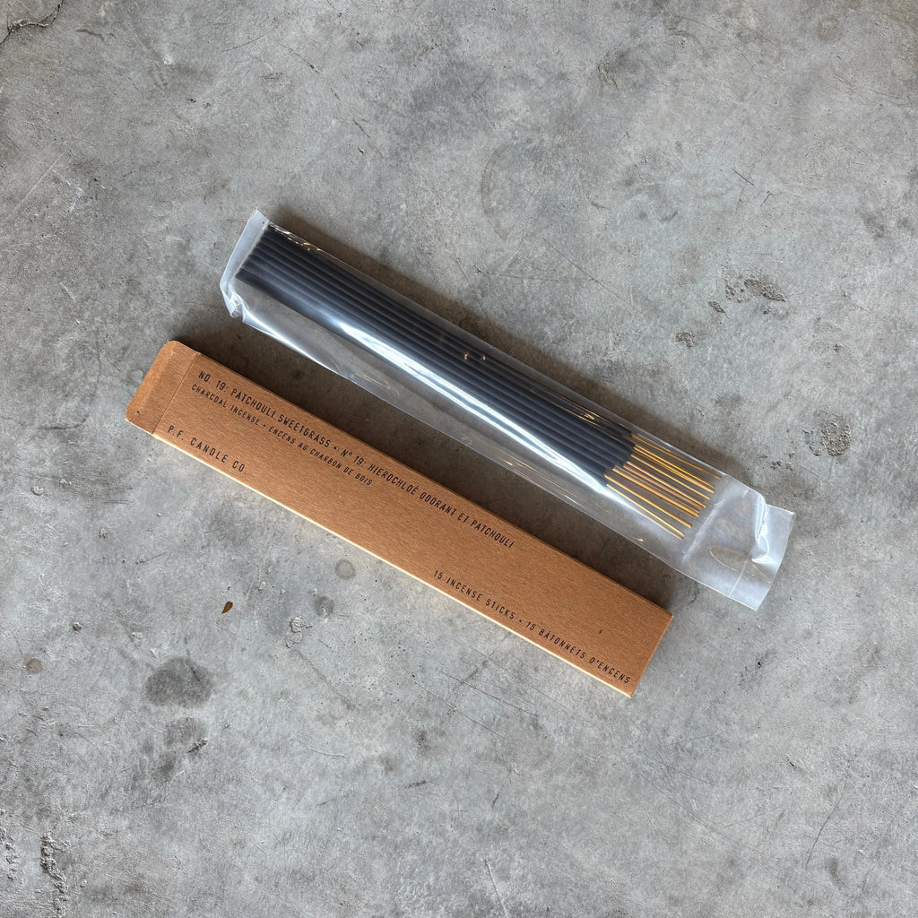 P.F. Candle Co. - Patchouli Sweetgrass Incense Sticks - Shop Duet