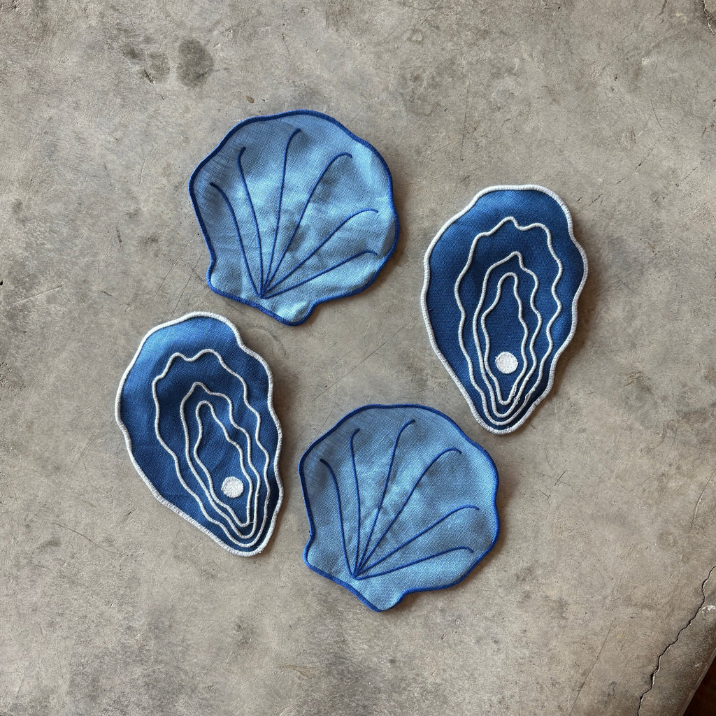 Piecework - Shell Cocktail Napkin Set - Shop Duet