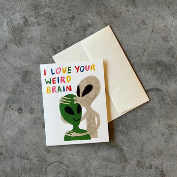 Red Cap Cards - Alien Love Greeting Card - Shop Duet