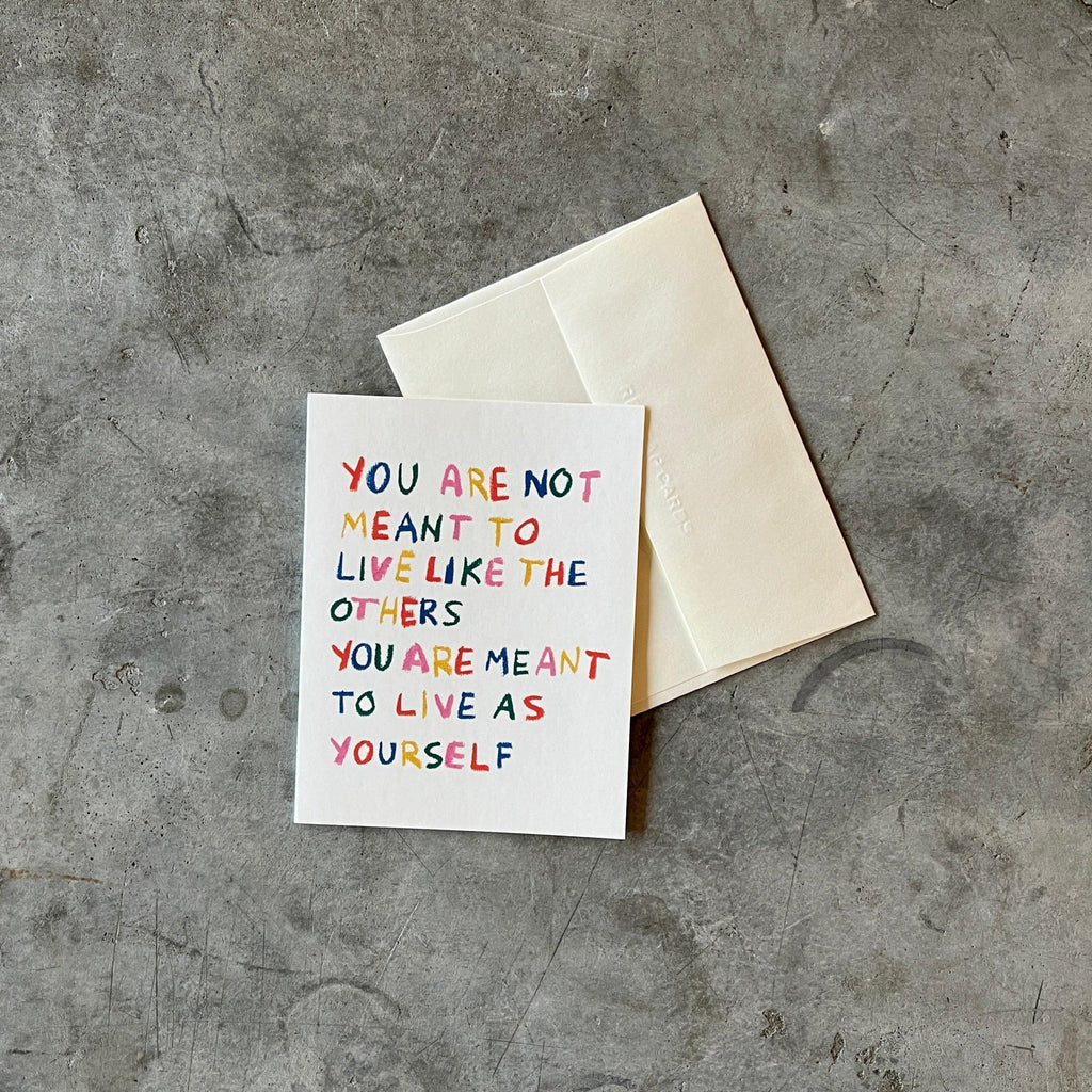 Red Cap Cards - Be Yourself Encouragement Greeting Card - Shop Duet