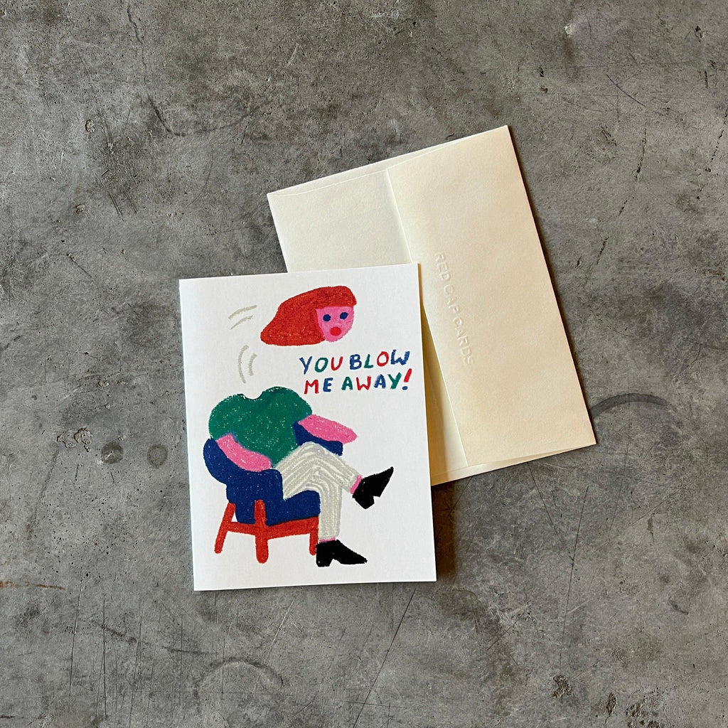 Red Cap Cards - Blown Away Love Greeting Card - Shop Duet