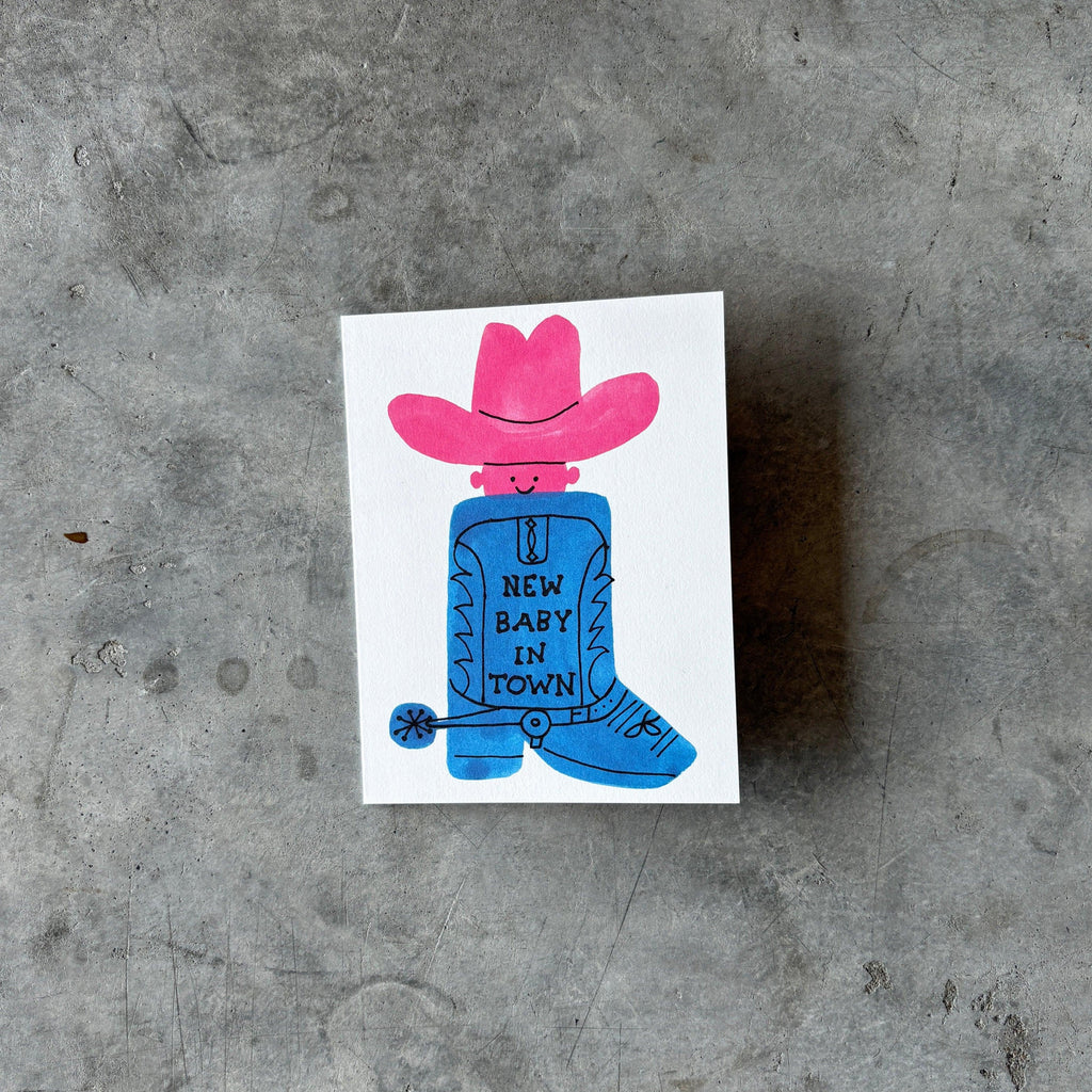 Red Cap Cards - Boot Baby Greeting Card - Shop Duet