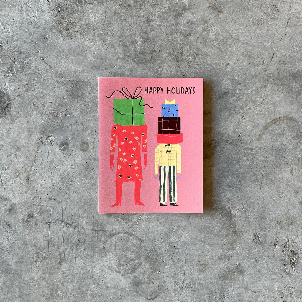 Red Cap Cards - Gift Heads Holiday Greeting Card - Shop Duet
