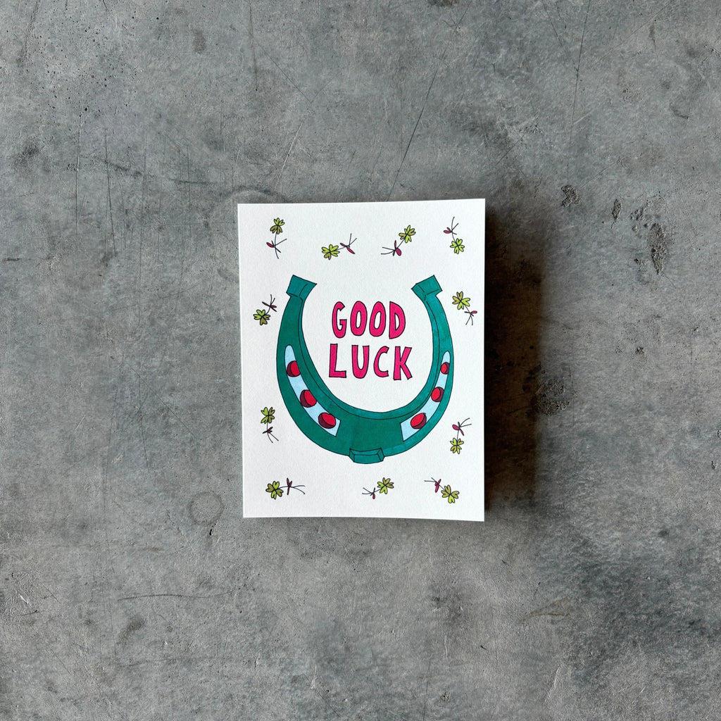 Red Cap Cards - Good Luck Clover Greeting Card - Shop Duet