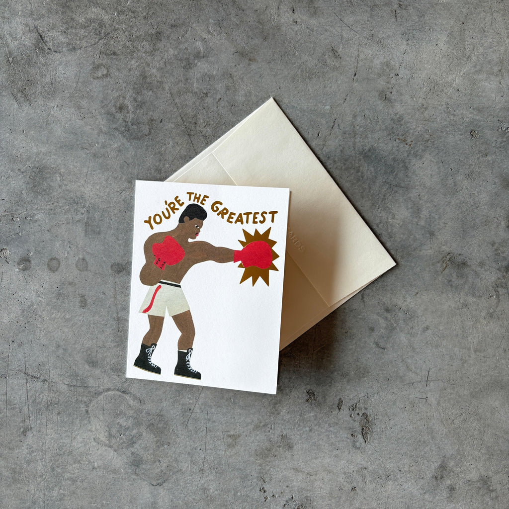 Red Cap Cards - Greatest Boxer Greeting Card - Shop Duet
